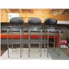 Image 2 : (3X THE MONEY) Three Swivel Top Metal Bar Stools: 41" High