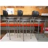 Image 3 : (3X THE MONEY) Three Swivel Top Metal Bar Stools: 41" High