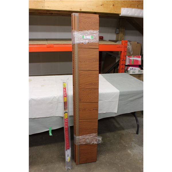 Bundle of Plastic Shelving: 9IN x 60IN and Bottom Door Seal