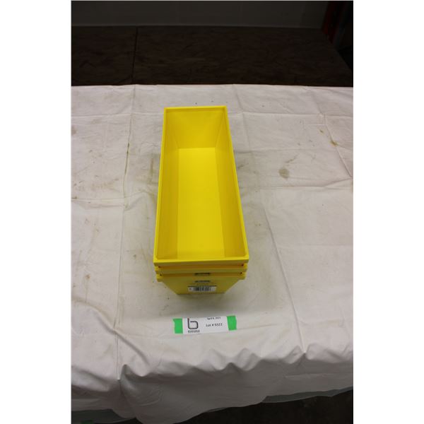 Three Plastic Drywall Mud Pans