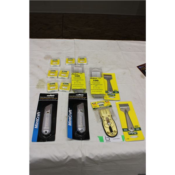 Assorted Cutters and Razor Blade Packages