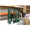 Image 1 : Six Metal Ground Spikes: 4" x 4" x 36"