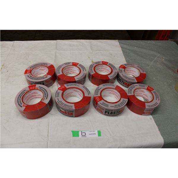 Eight Rolls of Construction Plastic Masking Tape