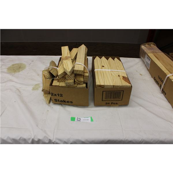 Two Boxes of 12" Wooden Stakes