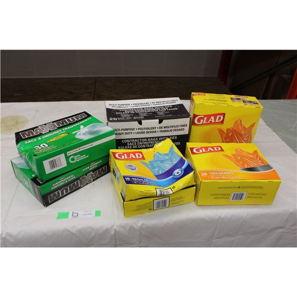 Assortment of Garbage and Contractor Bags