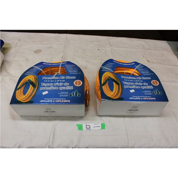 (2X THE MONEY) Pair of 1/4" 50ft Air Hoses