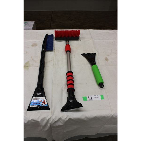 Three Piece Snow Brush and Scraper Attachment