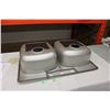 Image 4 : Stainless Steel Double Sink 21" x 31"
