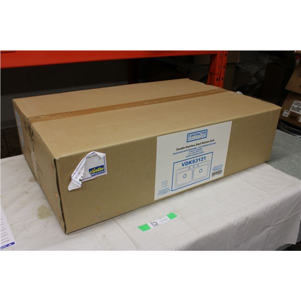 Stainless Steel Double Sink 20.5" x 31" in Box