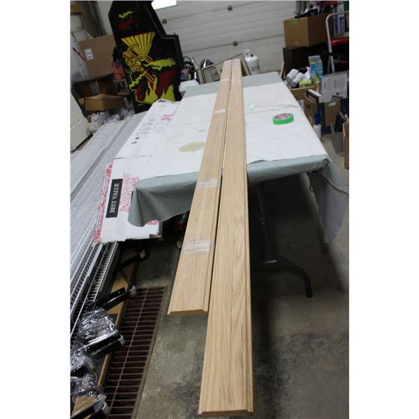 Pair of Oak Baseboards: 135" and 144" in Length