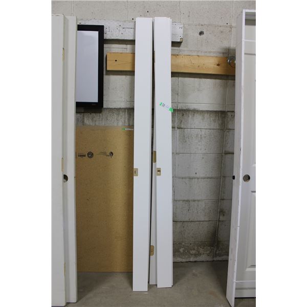 Five Wooden Door Frame Side Panels: 4.5" x 82"