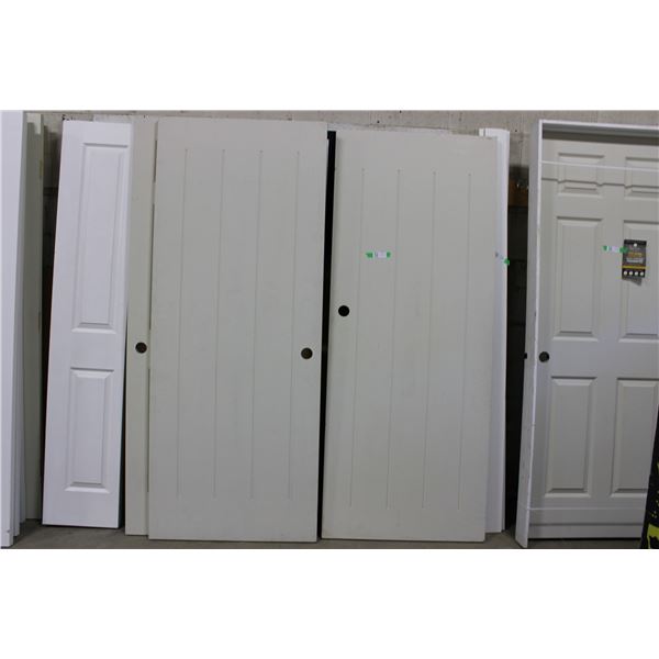 (2X THE MONEY) Pair of Wooden Doors: 32" x 80"