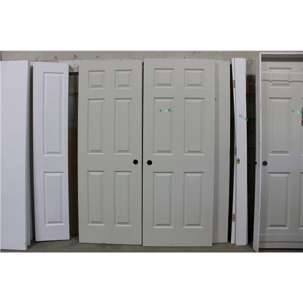 (2X THE MONEY) Pair of Wooden Doors: 30" x 80"