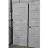 Image 3 : (2X THE MONEY) Pair of Off-White Wooden Doors: 30" x 80"