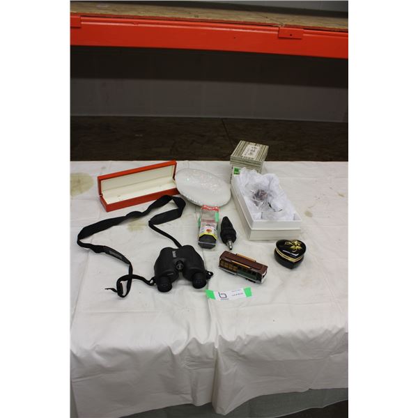 Bushnell Binoculars and Assorted Items