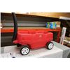 Image 1 : Plastic Kids Pull Wagon with Handle: 34" Long