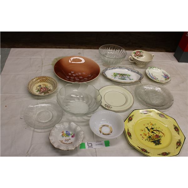 Assorted Dishes and Saucers