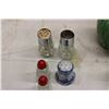 Image 2 : Assorted Salt + Pepper Shakers with Miniature Vases