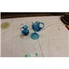 Image 1 : Three Blue Glassware Pieces