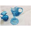 Image 3 : Three Blue Glassware Pieces