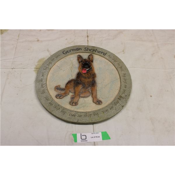 German Shepherd Ceramic Wall Plaque