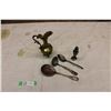 Image 1 : Silver Pieces and Brass Pitcher