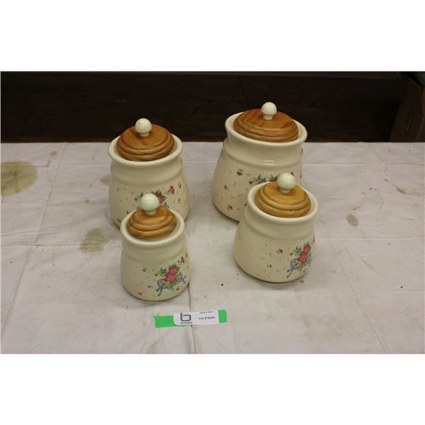 Four Piece Cannister Set with Lids