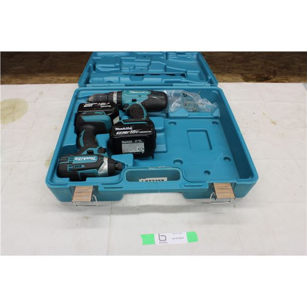 Pair of Makita Drills with Carrying Case