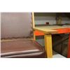 Image 2 : Wooden Rocker Chair with Armrests and Leather Cushions