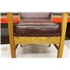 Image 3 : Wooden Chair with Armrests and Leather Cushions