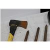 Image 2 : Garden Spade with Axe and Three Iron Stakes