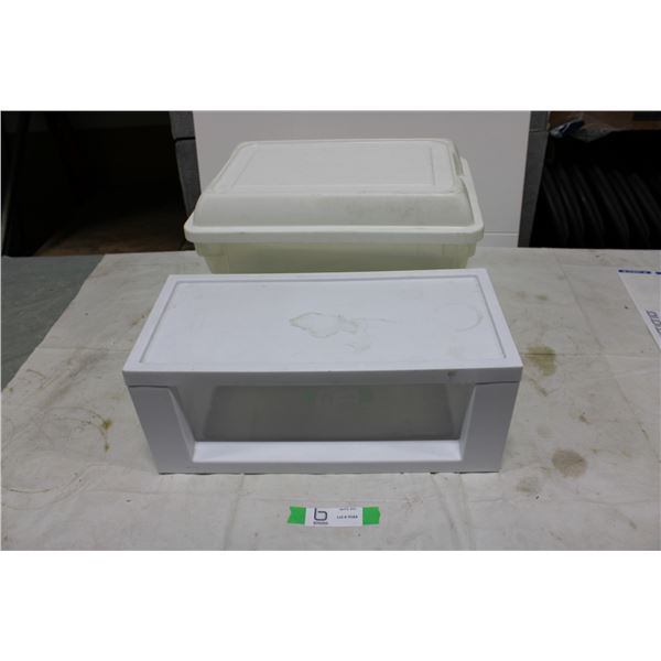 Pair of Plastic Storage Containers