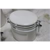 Image 2 : Four Piece White Cannister Set with Lids