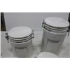 Image 3 : Four Piece White Cannister Set with Lids