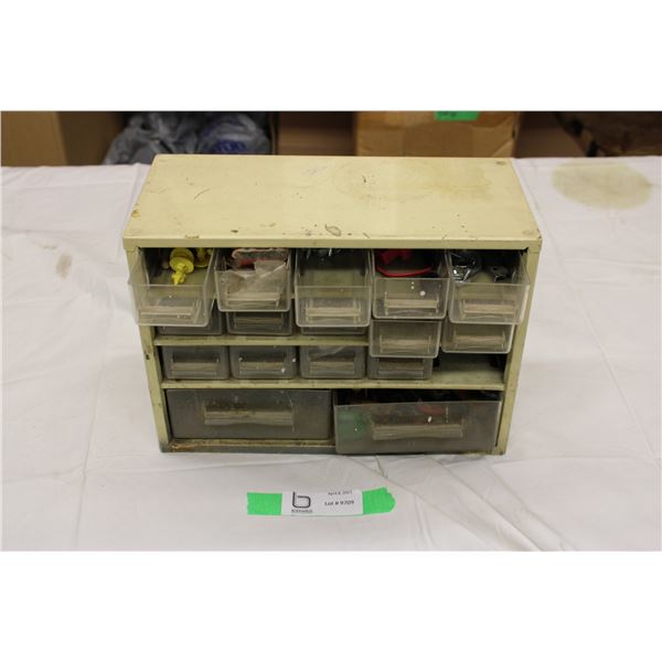 Metal Bolt Organizer with Contents