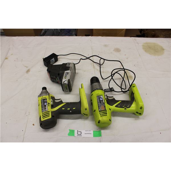 RYOBI Drill and Impact with Battery and Charger Working