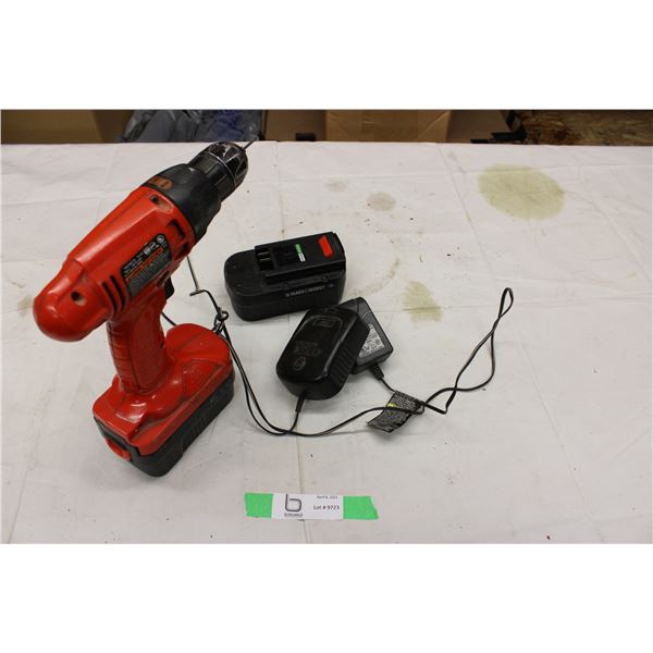Black & Decker Drill with 2 Batteries and Charger