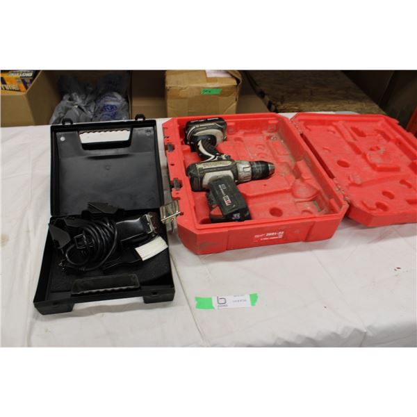 Clippers and Makita Drill in Milwaukee Case