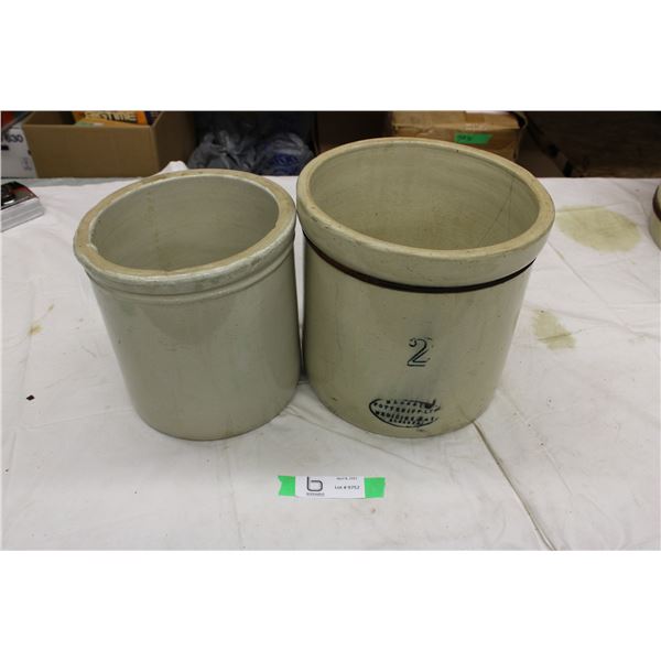 Medalta 2 Gallon Crock with Other Crock