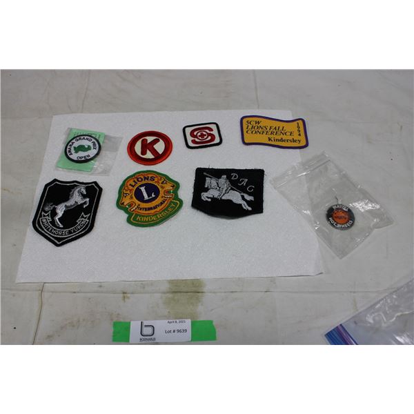 Assorted Patches and Matchbox Car Collector Token