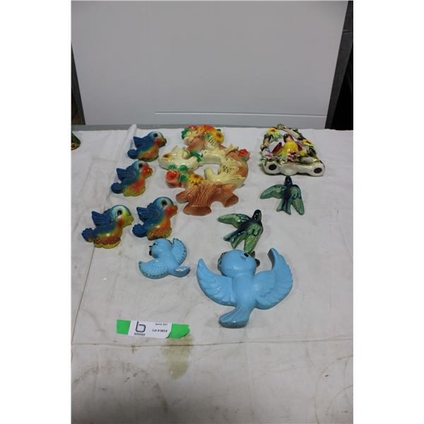 Chalkware Birds and Wall Ornaments