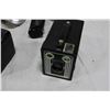 Image 3 : (2X THE MONEY) Pair of Brownie Box Cameras and Flash Units