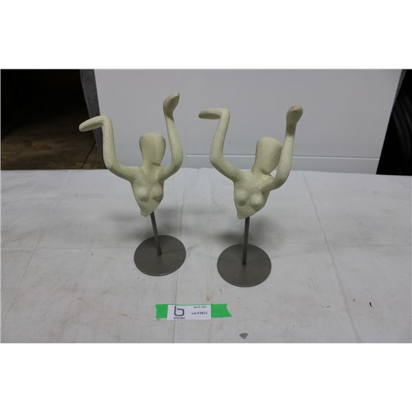 2 Jewelry Store Product Display Busts/Ornaments with Stands