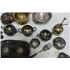 Image 3 : Box Lot of Vintage Plated Silver & Brass Goods