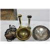 Image 4 : Box Lot of Vintage Plated Silver & Brass Goods