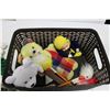 Image 2 : Basket Box Lot of Vintage Stuffed Toys & Dolls