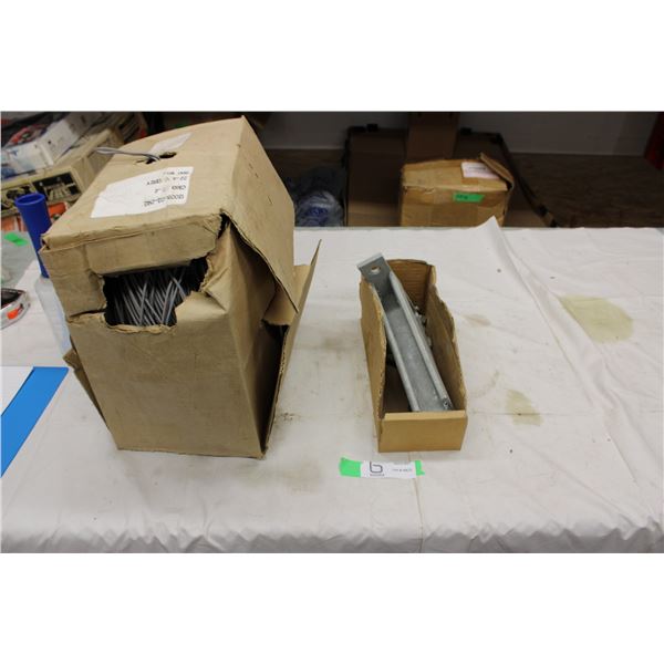 Misc Brackets and Box of Wire