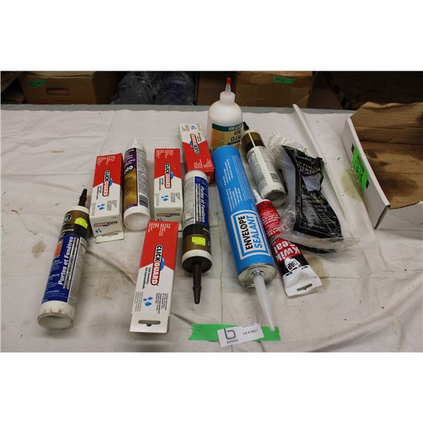 Box of Silicone and Glues