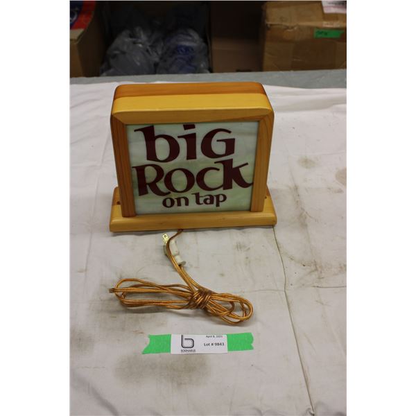 Big Rock On Tap Light Up Bar Sign