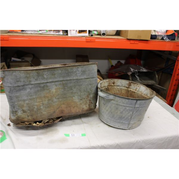 Galvanized Planters (Rough Shape)